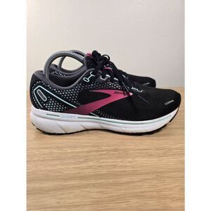 Brooks Ghost 14 Black Pink Women's Running Shoes Size 9